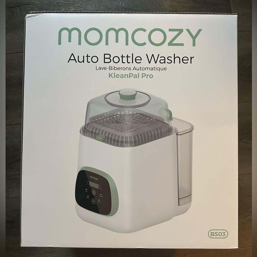 New MOMCOZY Auto Bottle Washer Sterilizer KleanPal Pro & Dryer Combo- WHITE